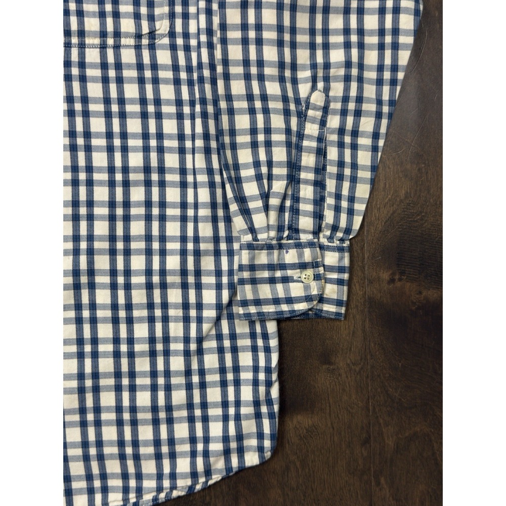 Chaps Ralph Lauren Shirt Mens Long Sleeve Button Down‎ Blue Plaid Size M Pocket - Picture 5 of 7